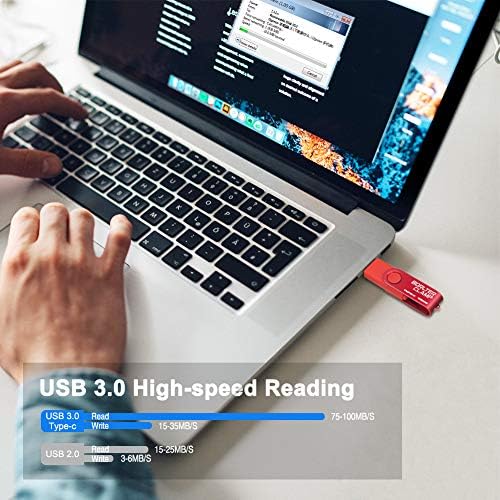 128 GB USB Type-C Flash Drive by Borlter Clamp – Dual Port Memory Stick for Fast Data Transfer with USB 3.0 Compatibility for Android Smartphones, Tablets, and Computers – Perfect for Samsung Galaxy S10/S9/Note 9, LG, and Huawei Devices – Reliable Storage Solution for Photos, Videos, and Documents