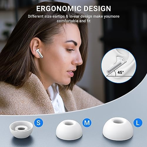 Elevate Your Audio Experience with Aoslen Wireless Earbuds – 2024 Hi-Fi Stereo Headphones Featuring 4 ENC Noise-Canceling Microphones, 42-Hour Playtime & Bluetooth 5.3 Connectivity – Perfect for Android & i OS Users, Sleek Design with LED Power Display for Ultimate Convenience
