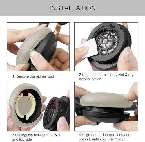 Ultimate Comfort Cooling Gel Ear Pad Replacement for Jabra Elite 45 h & Evolve2 65/40 Wireless Headphones – Premium Memory Foam Cushions for Enhanced Audio Clarity and Long-lasting Wear (Black)