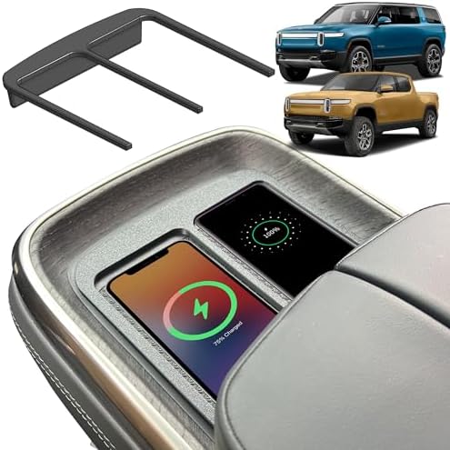 Revolutionary Dual Wireless Charging Phone Holder for GEN 1 Rivian R1 T & R1 S – Effortless Installation, No Slippage, Optimized Device Compatibility for a Seamless Driving Experience