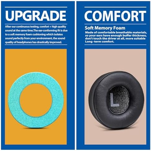 Upgrade Your Jabra REVO Headphones with TRANSTEK Premium Memory Foam Earpads – Luxurious Hybrid Velour for Ultimate Comfort, Effortless Installation, and Exceptional Sound Isolation for Audiophiles and Casual Listeners