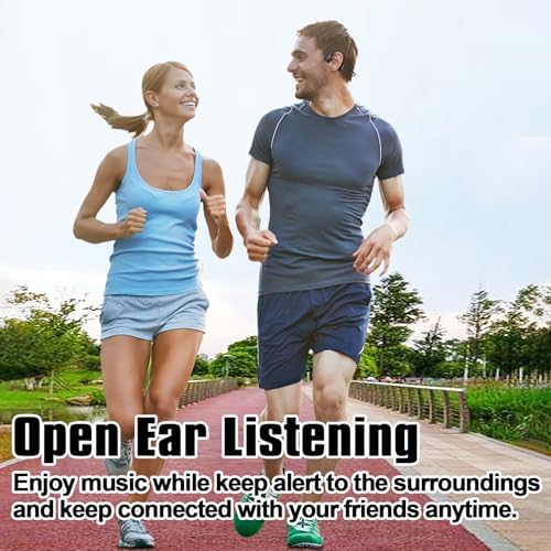 Revolutionary Waterproof Bone Conduction Bluetooth Earbuds – Open-Ear Design Perfect for Active Lifestyles with Youth Whisper Technology and Integrated Microphone for Superior Sound Clarity and Effortless Hands-Free Calls