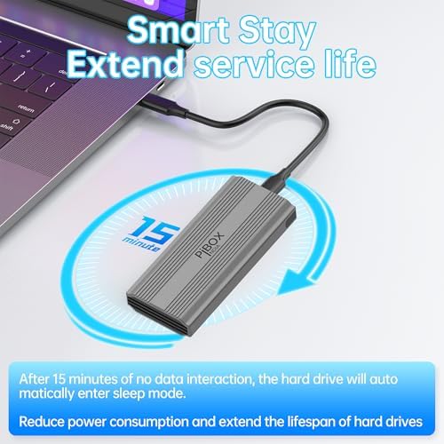 High-Speed Pibox India NVMe M2 Enclosure with Fan – USB 3.2 10 Gbps Tool-Free SSD Adapter for 2230/2242/2260/2280 M & B&M Keys – PCI-E NVMe Reader with Enhanced RTL9210 Performance and Heat Dissipation Solutions