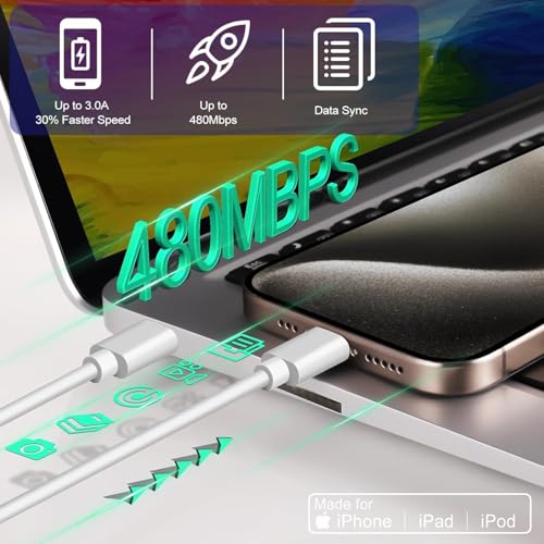 Ultimate 20 W Fast Charging USB C Charger Set for i Phone 16 – Dual Type C Charging Blocks with Two 10 FT Cables for Unmatched Compatibility and Efficiency – Ideal for i Phone Pro/Pro Max & i Pad Pro – Compact and Durable Design for Home and Travel