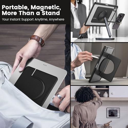 Nillkin Magnetic Tablet Stand for 9.7-11 inch Devices, Ultra-Slim Adjustable Holder for i Pad Air/Pro, Kindle, Fire Max & Samsung Tablets, Hands-Free Use for Home & Office – Lightweight, Durable, and Versatile Design for Enhanced Viewing Comfort