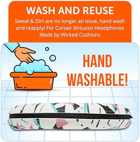 Transform Your Corsair Virtuoso Headphones with the WC Band Z V2 Silicone Headband Cover – Premium Machine Washable Accessory for Enhanced Comfort, Durability, and Flawless Aesthetics – Perfect Fit for Wireless, XT, and SE Models – Say Goodbye to Flaking Leather and Hello to Effortless Maintenance and Style