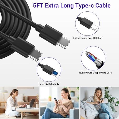 25 W Dual USB-C Fast Charging Kit with 5 ft Cables – Premium Compact Power Adapter for i Phone & Samsung Galaxy – Reliable Rapid Charger for Enhanced Performance and Durability