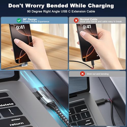 High-Performance 10 FT USB C Extension Cable – 100 W Power Delivery, 10 Gbps Data Transfer, 4 K UHD Video Support – USB 3.2 Gen 2 Male to Female Connector for Fast Charging and Seamless Connectivity with i Phone, Galaxy, PC, Monitor, and SSD – Durable & Versatile Accessory for Enhanced Tech Efficiency