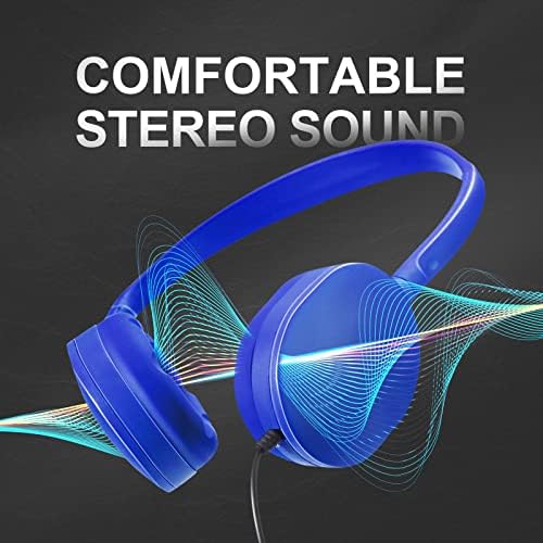 Flutesan 30 Pack Kids Adjustable Wired Headphones – Premium On-Ear Stereo Sound Earbuds for Classroom and Travel – Lightweight, Durable Design for Boys and Girls – Ideal Tangle-Free Audio Solution for Laptops, Tablets, and More
