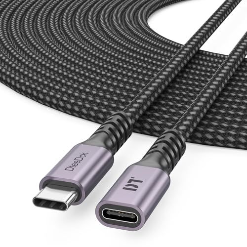 Premium 20 ft USB C Extension Cable – Fast 100 W Power Delivery, Stunning 4 K@60 Hz Video Quality, Durable Braided Design for High-Performance Connectivity with USB Type-C Devices