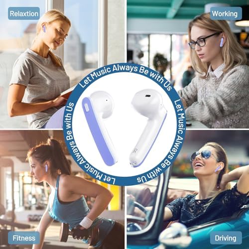 Premium Pink IP7 Waterproof Wireless Earbuds with Superior Noise-Cancelling Technology – Ultimate 50-Hour Playback & LED Charging Case for Enhanced Comfort in Sports and Daily Life