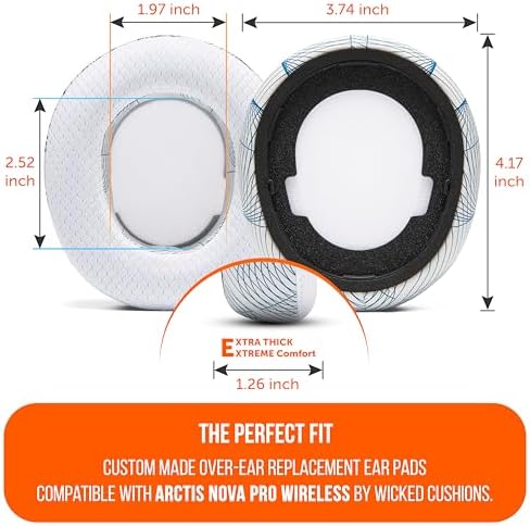Experience Ultimate Comfort with WC Freeze Nova Pro Wireless Cooling Gel Earpads for Arctis Nova Pro – Exclusive 90’s Black Design, Enhanced Durability & Sound Isolation, Tailored Fit for Gamers Seeking Maximum Performance and Prolonged Play Sessions