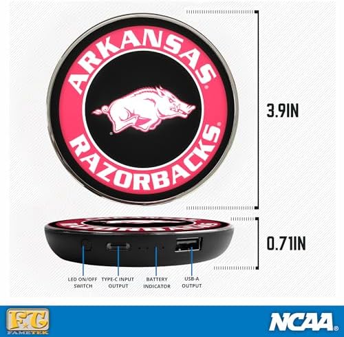 LSU Illuminated Logo Wireless Charger & Portable Power Bank – Dual Charging Pad for Wired and Wireless Devices, Fast Charging Technology, Ideal NCAA Gifts for Graduates and Fans, Ultimate Charging Solution with Enhanced Compatibility