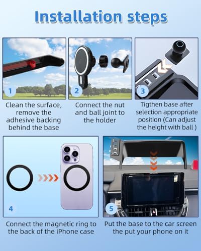 Mazda CX-30 2019-2025 Premium Air Vent Phone Mount with 15 W Fast Wireless Charger – 360° Rotatable Magnetic Holder for Ultimate Hands-Free Navigation and Seamless Charging – Durable Auto Accessory for Enhanced Driving Comfort and Safety