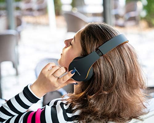 Experience the Ultimate in Comfort and Sound with Power Locus Stylish Purple & White Wireless Over-Ear Headphones – Hi-Fi Stereo Quality, Foldable Design for Travel, 12-Hour Battery Life, and Built-In Microphone for Hands-Free Calls – Perfectly Compatible with i Phone, Samsung, and LG Devices