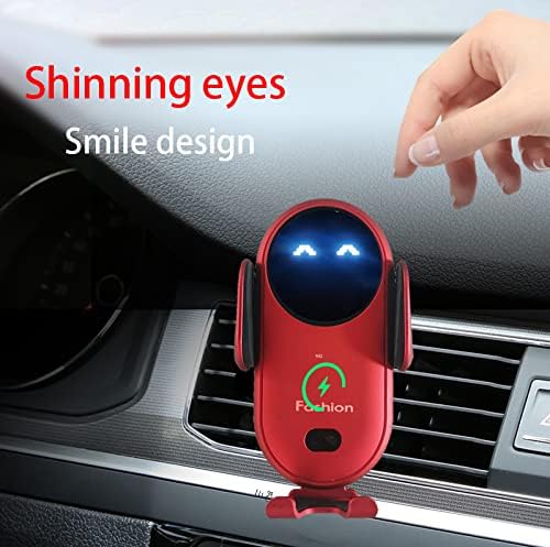 Stylish Wireless Car Charger with Auto-Clamping Fast Charging – Sleek Blue Phone Mount for i Phone, Samsung & Android – Dashboard & Air Vent Versatility for Safe, One-Handed Operation