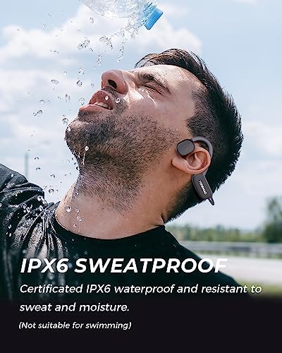 Revolutionize Your Workout with TONEAMC K2 Bone Conduction Headphones – Bluetooth 5.3 Open-Ear Sports Earbuds for Unmatched Comfort and Safety – Sweatproof Design with Built-in Mic for Hands-Free Calls and Ambient Sound Awareness – Perfect for Running, Cycling, and Intense Training Sessions