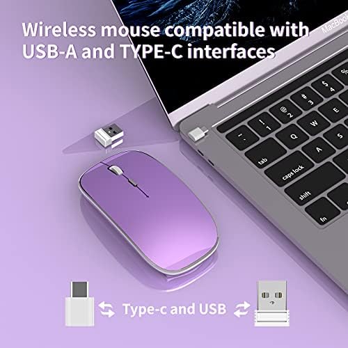 Elevate Your Computing Experience with the Q23 S Black Wireless Mouse – Rechargeable, Dual Mode USB-A & Type-C, Silent Operation, and 3 Adjustable DPI for Ultimate Precision and Versatility Across Laptops, Macs, PCs, and Android Devices