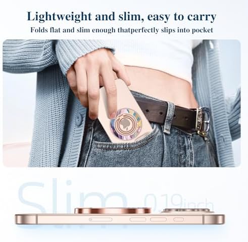 Discover the GVIEWIN Magnetic Phone Ring Holder: A Cutting-Edge 360° Rotatable Kickstand for Mag Safe Devices – Perfectly Tailored for i Phone 16 Pro Max/Plus, 15, 14, and 13 (Elegant White Finish) – Unmatched Stability and Hands-Free Viewing Experience Upgrade your smartphone usage with this premium accessory that not only enhances grip but also transforms your device into a versatile stand for effortless video calls and streaming. Featuring a robust magnetic attachment for secure hold, this stylish phone ring holder is engineered for seamless integration with Mag Safe technology. Experience the freedom of adjustable angles, allowing for convenient portrait or landscape modes, perfect for navigation or entertainment on-the-go. Its sleek white design not only ensures durability but adds a sophisticated touch to your device. Elevate your everyday smartphone experience with the GVIEWIN Magnetic Phone Ring Holder – where functionality meets elegance.