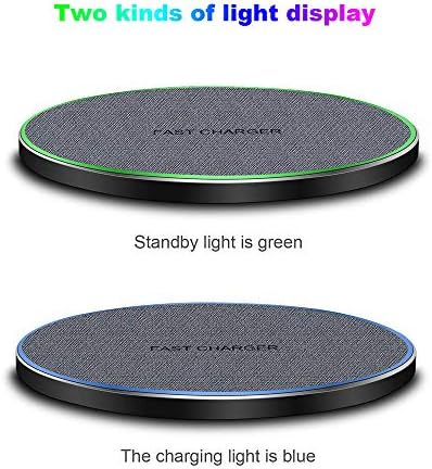 FDGAO Ultra-Compact 20 W Max Fast Wireless Charger – Effortless Qi Charging Pad for i Phone 16/15/14/13/12/SE/11/XS Max/XR, Samsung Galaxy S25/S24/Note, Air Pods, Pixel & LG G8 – Streamlined Charging Solution with Advanced Safety Features for Home or Office Use