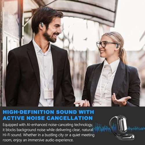 AI-Powered 144-Language Bluetooth Earbuds: Advanced Noise-Canceling Headphones for Effortless Communication in Any Setting, Ideal for i OS & Android Users, Waterproof Design for Enhanced Durability and Comfort During Travel