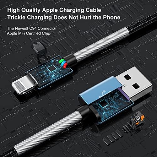 10-Foot Apple MFi Certified USB C to Lightning Charging Cable – Dual Pack High-Speed i Phone Charger for 14/13/12 Series and i Pad – Durable Long Charging Cord for Ultimate Convenience and Flexibility