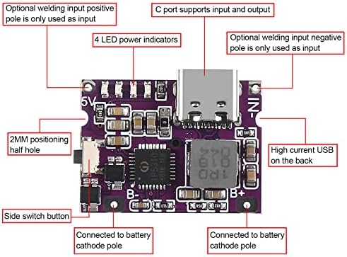 Ultra-Fast Type-C USB Boost Converter Module – 4-Pack 5 V 3.1 A High-Efficiency Charging Kit with Integrated Switch & LED Status Light for Enhanced Mobile Power Bank Functionality and Versatile Device Support