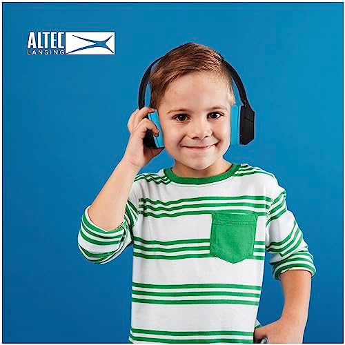 Altec Lansing Kid-Safe Wireless Headphones – Active Noise Cancellation for Children Aged 7+, 85 d B Volume Limiting, 15-Hour Battery Life, Ergonomic Foldable Design for Ultimate Comfort and Safety in Music, Movies, and Gaming