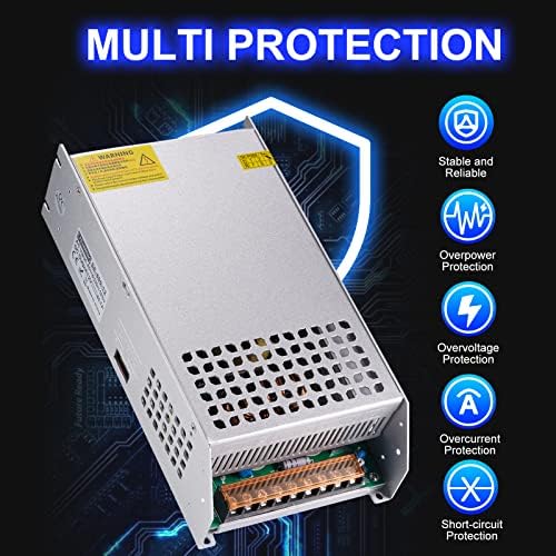 Universal 12 V 800 W AC to DC Power Supply – High-Efficiency 110 V/220 V Input Adapter for LED Strips, 3 D Printers, and More – Reliable 66 A Output Transformer for Versatile Applications and Enhanced Performance