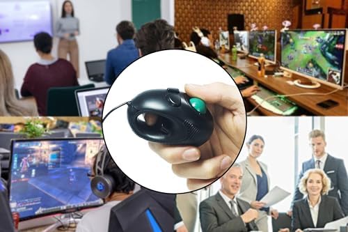 Ergonomic Finger Mouse – Handheld Trackball Pointer for Precision Navigation | Mini USB Wired Mouse for Enhanced Comfort & Speed | Ideal for Left & Right-Handed Users | Perfect for Mac & Windows Laptops and Desktops