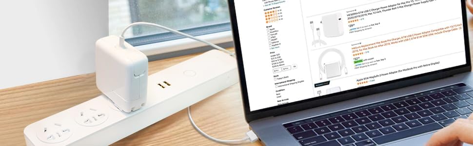 High-Performance 108 W USB-C Power Adapter for Mac Book Pro & Air, Compatible with i Pad Pro 2024/2023/2022/2021 – Ultimate Fast Charging Solution with 7.2 ft USB-C Cable – Enhanced Durability & Smart Safety Features for All USB-C Devices Including Laptops, Tablets, and Smartphones