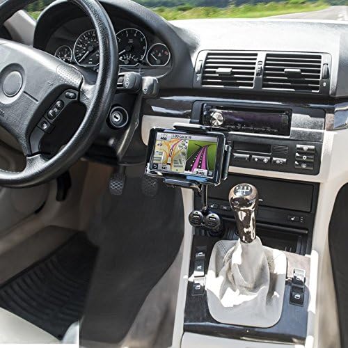 Bracketron Tek Grip 12 V Power Dock Phone Holder with Dual Charging Ports – Hands-Free, Adjustable Gooseneck Mount for i Phone, Samsung Galaxy, Google Pixel, LG, and More – Ultimate Compatibility and Convenient Navigation Solution