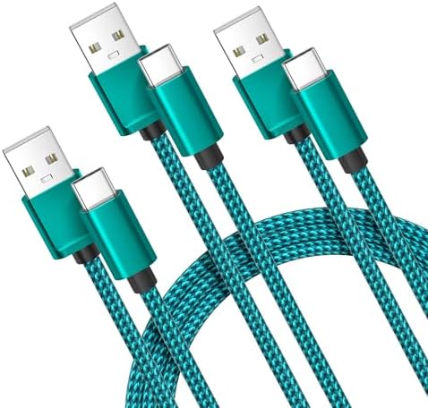 Premium Car Play Charging Cable Set for i Phone 16/15 Pro Max – 3-Pack (3.3 FT, 6.6 FT, 10 FT) USB A to USB C – Fast Data Transfer & Durable Design for i Pad Pro, Air Pods, Galaxy S24/S23/S22 & More – Enhanced Compatibility for Effortless Connectivity and Navigation