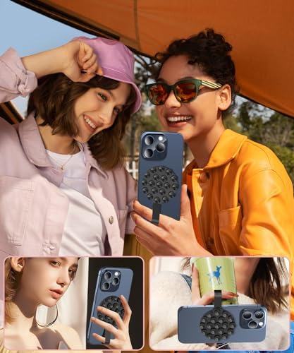 Magnetic Suction Cup Mount for Mag Safe Devices – Effortless Hands-Free Phone Holder with Premium Anti-Slip Silicone Grip for Content Creators – Ultra-Stable, Lightweight Accessory Perfect for Tik Tok and Photography on the Move