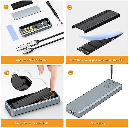 Experience Unmatched Data Transfer with the i Dsonix M.2 NVMe SSD Enclosure Adapter – Premium Aluminum Case for USB A & C 3.2 Gen 2, Supporting M-Key/B+M Key – Achieve Lightning-Fast Speeds Up to 10 Gbps for NVMe and 6 Gbps for SATA AHCI – Durable, Portable Design for On-the-Go Efficiency – Essential Accessory for Professionals and Tech Enthusiasts