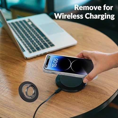 Magnetic Phone Ring Holder Made for MagSafe, Removable Magnet Phone Stand Finger Grip Kickstand for iPhone 15 Pro Max 14 13 12, Compatible with Mag Safe Accessories – Enhanced Compatibility and Speed