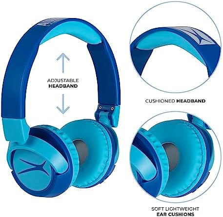 Kid-Safe Wireless Bluetooth Headphones by Altec Lansing – Exceptional Audio for Young Listeners with Volume Limiting Technology – Compact, Foldable Design Perfect for Travel and Everyday Adventures – Compatible with All Devices for Versatile Enjoyment