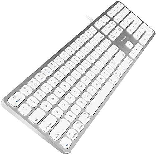 Enhance Your Productivity with the Macally Premium Wired Mac Keyboard – Full-Size Design with Numeric Keypad & Dual USB Hub for Seamless Connectivity | Perfect for Mac mini, Pro, i Mac, & Mac Book Models | Sleek Silver Aluminum Finish for a Stylish Workspace | Comfortable Quiet Keys for Extended Typing Sessions