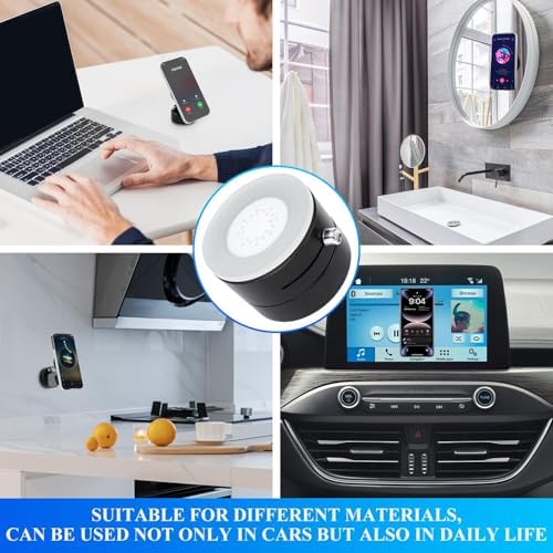 Vacuum Magnetic Suction Phone Holder, 2025 Foldable & Retractable Double-Sided Magnetic Phone Mount for Car, Mirror, Gym, and All Phones, Upgrade Suction Stand with Swivel – Enhanced Compatibility and Speed