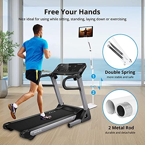 Universal Adjustable Tablet Floor Stand – Versatile 360-Degree Rotating Metal Holder for i Pads, i Phones, and Kindles (4.5-12.9″) – Optimize Your Workspace with a Sturdy, Lightweight Design for Effortless Hands-Free Viewing in Any Setting