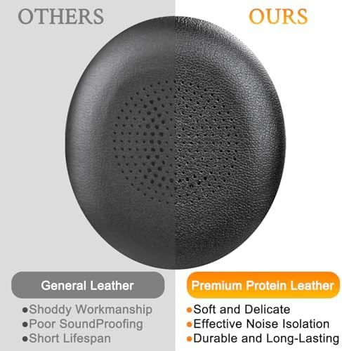 Premium SOULWIT Replacement Earpads for Jabra Evolve2 65 & 40 – Ultra-Comfort Protein Leather Cushions for Enhanced Sound Isolation and Longevity – Effortless Installation in Sleek Black Finish – Perfect On-Ear Headset Upgrade for Extended Listening and Productivity