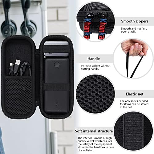 Khanka Premium Hard Travel Case for Anker Power Core Slim 10 K Portable Charger – Ultimate Protection & Organization for 10000 m Ah Battery Pack – Shockproof, Lightweight Design with Zipper Closure and Mesh Pocket for Accessories Storage