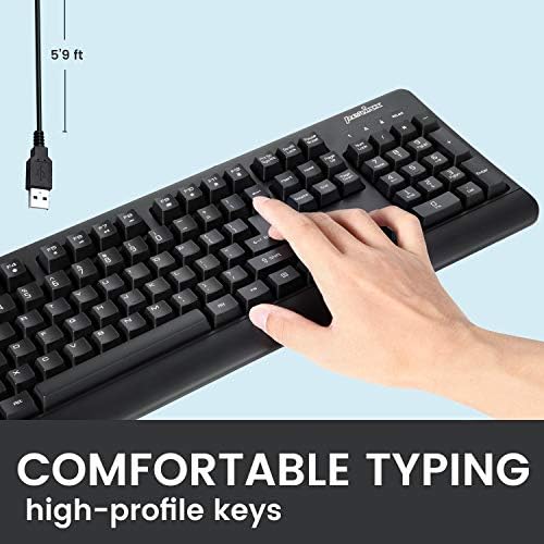 Durable & Washable Perixx PERIBOARD-517 Wired USB Keyboard – IP65 Certified, Ergonomic Design for Home & Office Use, Enhanced Compatibility with Windows & mac OS, Ideal for Quick Cleaning and Hygiene