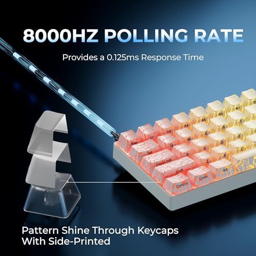 XXV K98 Wireless Gaming Keyboard – Retro Cherry Profile Custom Keycaps, RGB Backlit with Gasket-Structure Design, Hot-Swap Mechanical Comfort for Ultimate Win/Mac Compatibility & Enhanced Gaming Performance