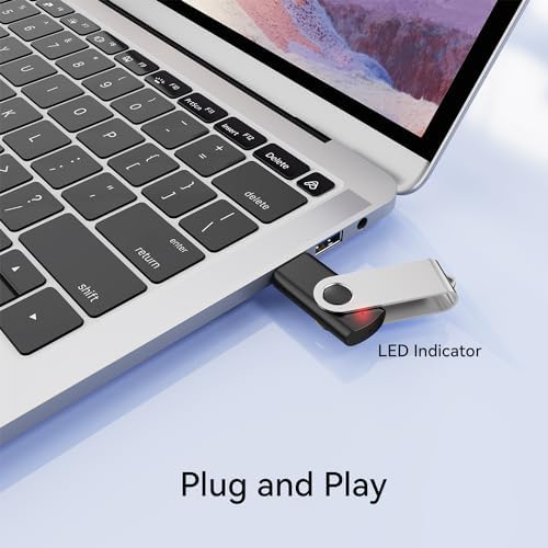 JUANWE 10-Pack 2 GB USB Flash Drives – Reliable Portable Memory with 360° Swivel Design for Effortless Data Management – Ideal for Computers, Cars & On-the-Go Storage – Durable USB 2.0 Thumb Drives for Quick File Transfers and Backup Solutions