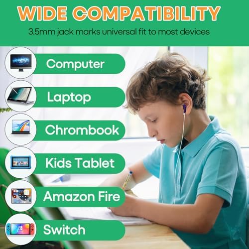 Bulk Classroom Earbuds – 30-Pack Multi-Color Wired Headphones for Kids and Educators, Individually Wrapped for Effortless Distribution and Enhanced Device Compatibility, Ideal for Focused Learning and Engaging Educational Activities