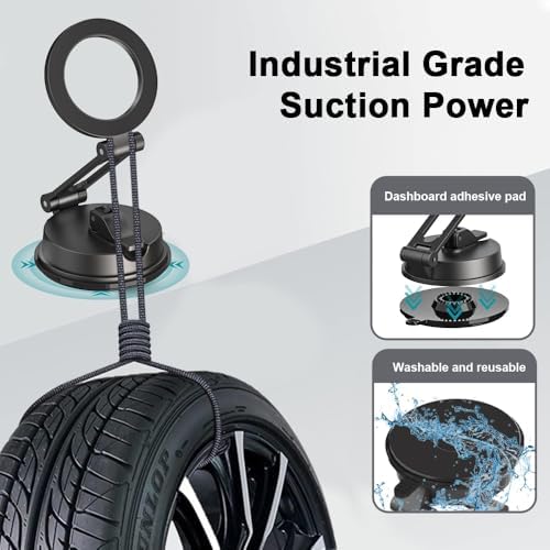 Magnetic Car Phone Mount,Dashboard Cell Phone Holder,Car Holder for iPhone,One-Hand Operation,360-Degree Adjustable (Phone Mount) – Enhanced Compatibility and Speed