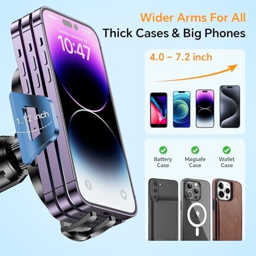 Advanced Dark Black Smartphone Car Holder – Unmatched Stability & Hands-Free Access for Enhanced Driving Safety and Convenience