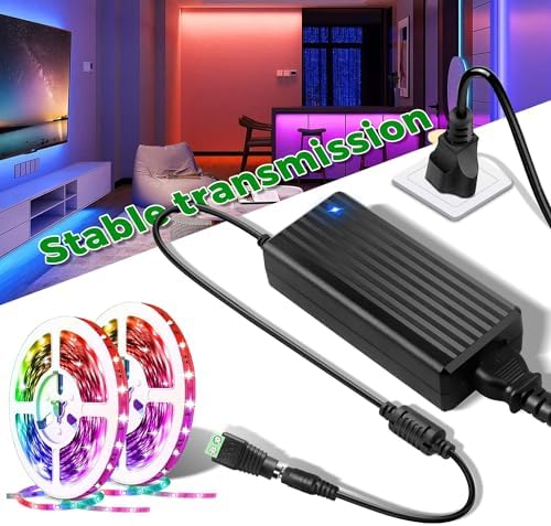 Le Tao Xing 12 V 5 A Universal Power Supply Adapter – Premium AC to DC Converter for LED Strip Lighting and CCTV Security Systems, 60 W with Enhanced Safety Features – Compact Design for Reliable and Efficient Power Delivery in Home and Professional Settings
