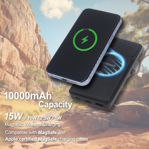 High-Efficiency 2-in-1 Solar Power Bank with Detachable Solar Panel – 10000 m Ah Portable Battery Pack for Outdoor Adventures, Featuring 15 W Wireless Charging, 20 W PD & 18 W QC3.0 Fast Charging, Dual USB Ports for Multiple Devices